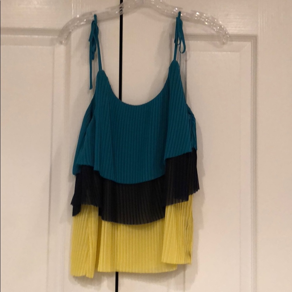 Patterson J. Kincaid Pleated Multicolor Tank